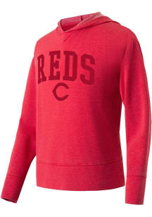 Cincinnati Reds Womens Red Volley Hooded Sweatshirt