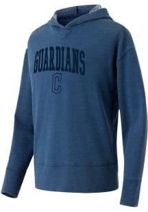 Cleveland Guardians Womens Navy Blue Volley Hooded Sweatshirt