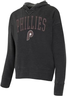 Philadelphia Phillies Womens Charcoal Volley Hooded Sweatshirt