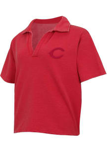 Cincinnati Reds Womens Red Volley Short Sleeve T-Shirt