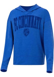 FC Cincinnati Womens Blue Volley Hooded Sweatshirt