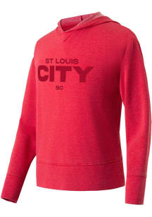 St Louis City SC Womens Red Volley Hooded Sweatshirt