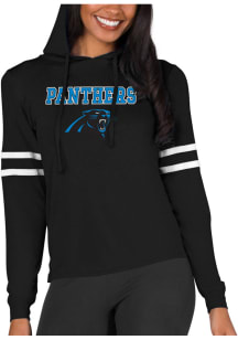 Concepts Sport Carolina Panthers Womens Black Marathon Hooded Sweatshirt