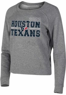 Houston Texans Womens Grey Mainstream Crew Sweatshirt