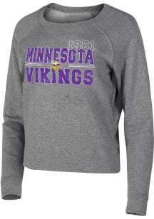 Minnesota Vikings Womens Grey Mainstream Crew Sweatshirt