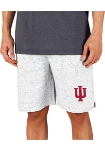 Mens Indiana Hoosiers White Concepts Sport Throttle Knit Jam Shorts