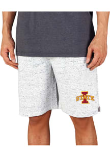 Concepts Sport Iowa State Cyclones Mens White Throttle Knit Jam Shorts