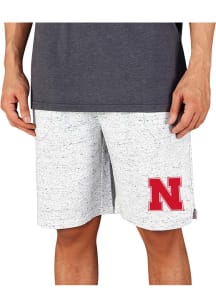 Concepts Sport Nebraska Cornhuskers Mens White Throttle Knit Jam Shorts
