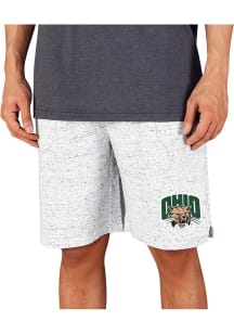 Concepts Sport Ohio Bobcats Mens White Throttle Knit Jam Shorts