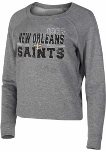 New Orleans Saints Womens Grey Mainstream Crew Sweatshirt