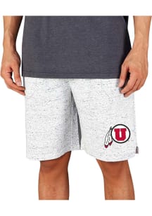 Concepts Sport Utah Utes Mens White Throttle Knit Jam Shorts