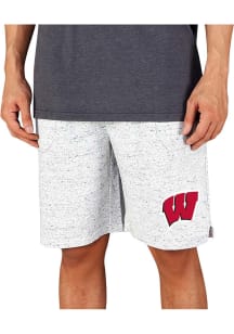 Concepts Sport Wisconsin Badgers Mens White Throttle Knit Jam Shorts