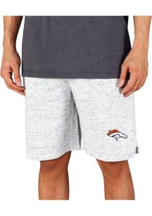 Concepts Sport Denver Broncos Mens White Throttle Knit Jam Shorts