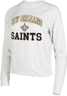 New Orleans Saints Womens Oatmeal Mainstream Crew Sweatshirt