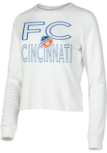 FC Cincinnati Womens White Colonnade Crew Sweatshirt
