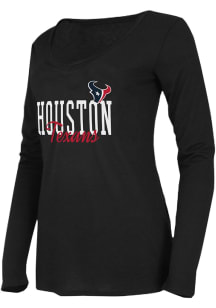 Houston Texans Womens Black Marathon LS Tee