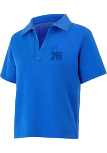 Philadelphia 76ers Womens Blue Volley Short Sleeve T-Shirt
