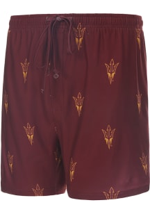 Arizona State Sun Devils Mens Cardinal Flagship Allover Print Shorts