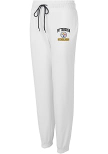 Pittsburgh Steelers Womens Borough White Sweatpants