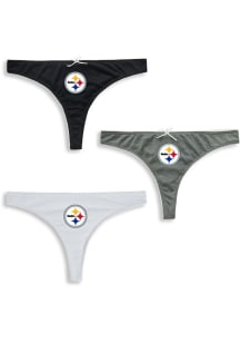 Pittsburgh Steelers Womens Black Vector Thong Underwear