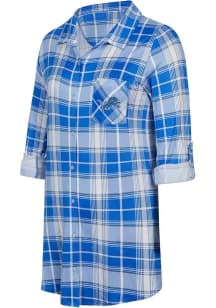 Concepts Sport Detroit Lions Womens Blue Ashford Loungewear Sleep Shirt