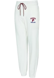 Philadelphia Phillies Womens Borough White Sweatpants