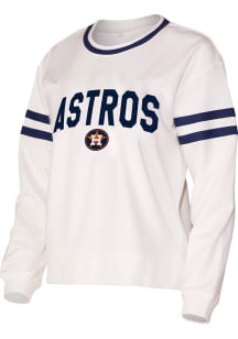 Concepts Sport Houston Astros Womens White Borough Crew Sweatshirt
