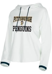 Pittsburgh Penguins Womens White Borough Hooded Sweatshirt