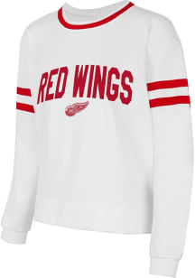 Detroit Red Wings Womens White Borough Crew Sweatshirt