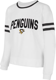 Pittsburgh Penguins Womens White Borough Crew Sweatshirt