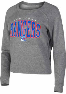 Concepts Sport New York Rangers Womens Grey Mainstream Crew Sweatshirt