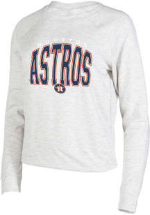 Concepts Sport Houston Astros Womens Oatmeal Mainstream Crew Sweatshirt
