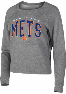 New York Mets Womens Grey Mainstream Crew Sweatshirt