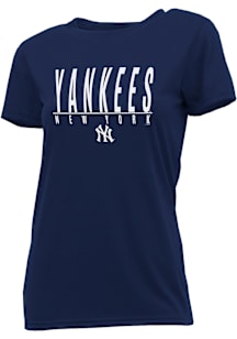 Concepts Sport New York Yankees Womens Navy Blue Marathon Short Sleeve T-Shirt