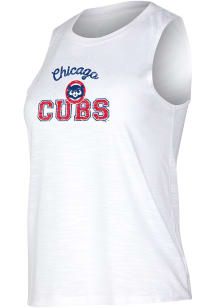 Chicago Cubs Womens White Infuse Tank Top