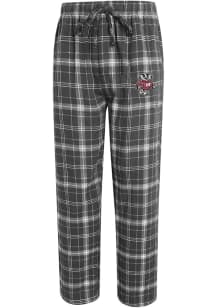 Mens Grey Wisconsin Badgers Plaid Flannel Loungewear Sleep Pants