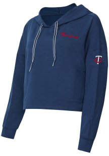 Minnesota Twins Womens Navy Blue Elevation Hooded Sweatshirt
