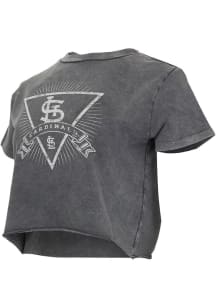 Concepts Sport St Louis Cardinals Womens Charcoal Market Short Sleeve T-Shirt