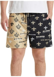 New Orleans Saints Mens Black Split Shorts