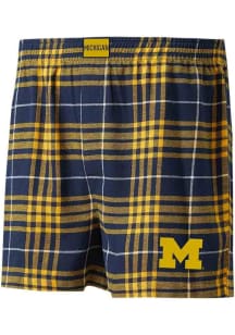 Mens Navy Blue Michigan Wolverines Concord Boxer Shorts