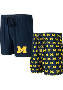 Mens Navy Blue Michigan Wolverines Gauge Jam Boxer Shorts