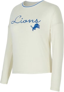 Concepts Sport Detroit Lions Womens Ivory Kaki LS Tee