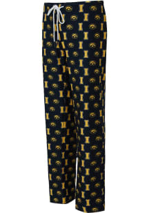 Womens Black Iowa Hawkeyes Record Loungewear Sleep Pants