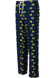 Womens Navy Blue Michigan Wolverines Record Loungewear Sleep Pants