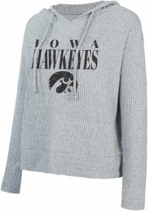 Womens Iowa Hawkeyes Grey Concepts Sport Juniper Hooded Sweatshirt