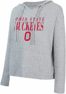 Womens Grey Ohio State Buckeyes Juniper Hooded Sweatshirt