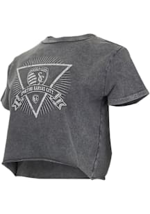 Concepts Sport Sporting Kansas City Womens Charcoal Market Short Sleeve T-Shirt