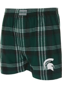 Mens Green Michigan State Spartans Region Plaid Boxer Shorts