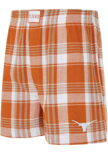 Texas Longhorns Mens Burnt Orange Region Plaid Boxer Shorts