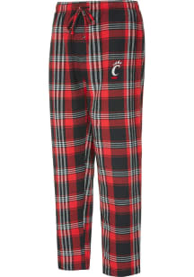 Mens Black Cincinnati Bearcats Region Plaid Loungewear Sleep Pants